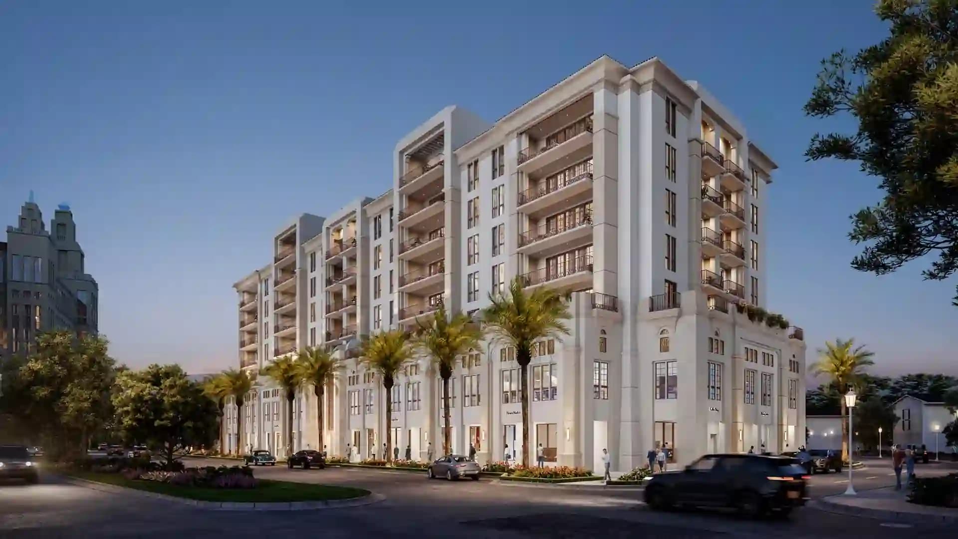 Exterior view of Alhambra Parc, a luxury development in Coral Gables