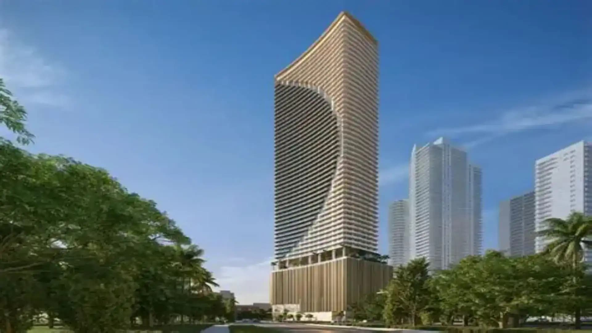 Exterior view of EDGE House Miami, a luxury development in Miami, FL