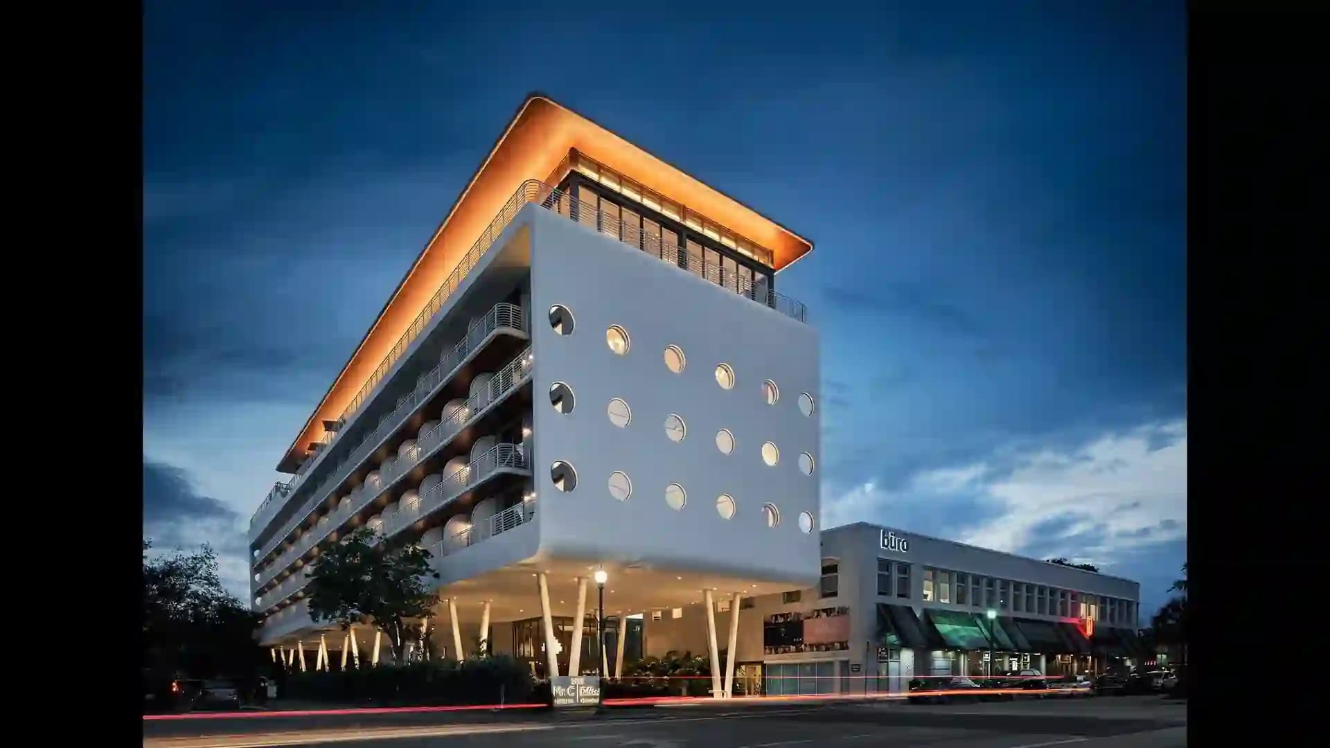 Exterior view of Mr C Residences Miami, a luxury development in Coconut Grove, Miami