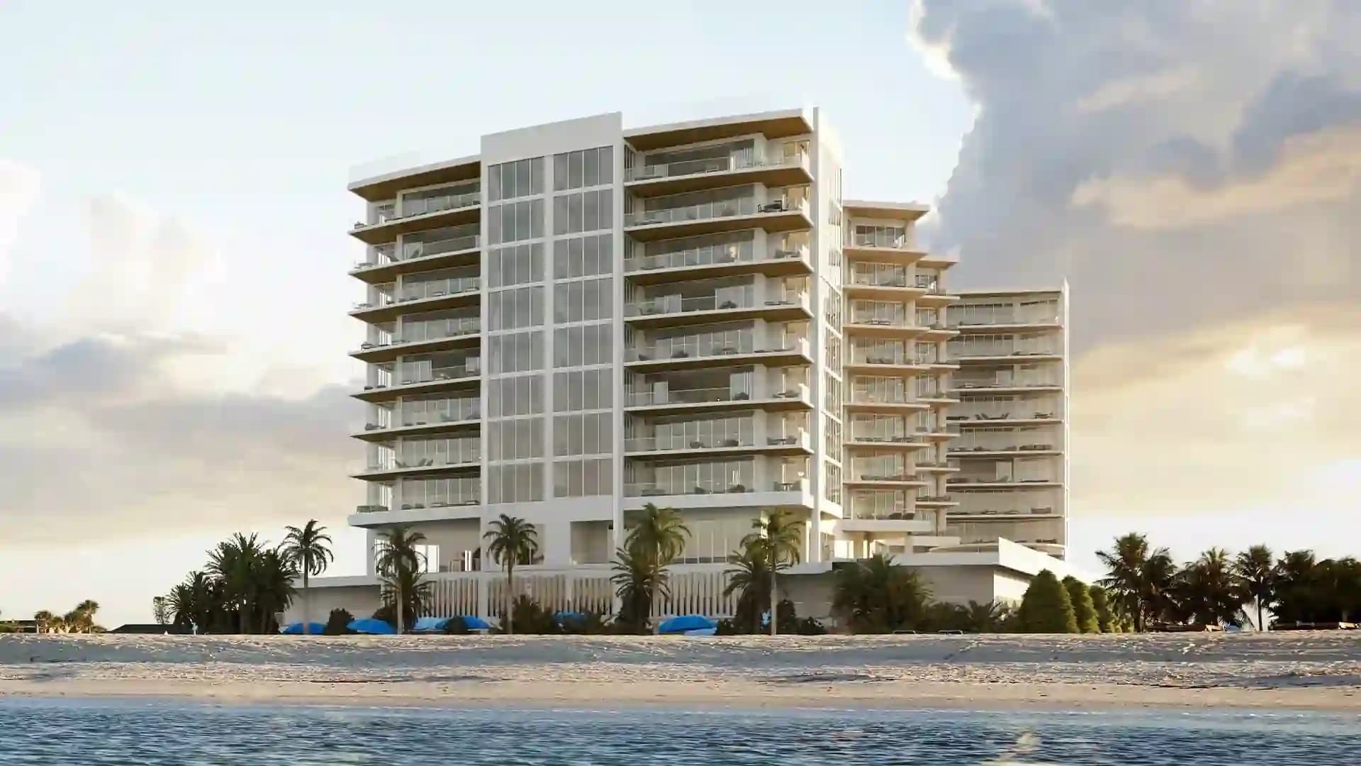 Exterior view of Rosewood Residences, a luxury development in Miami Beach, FL