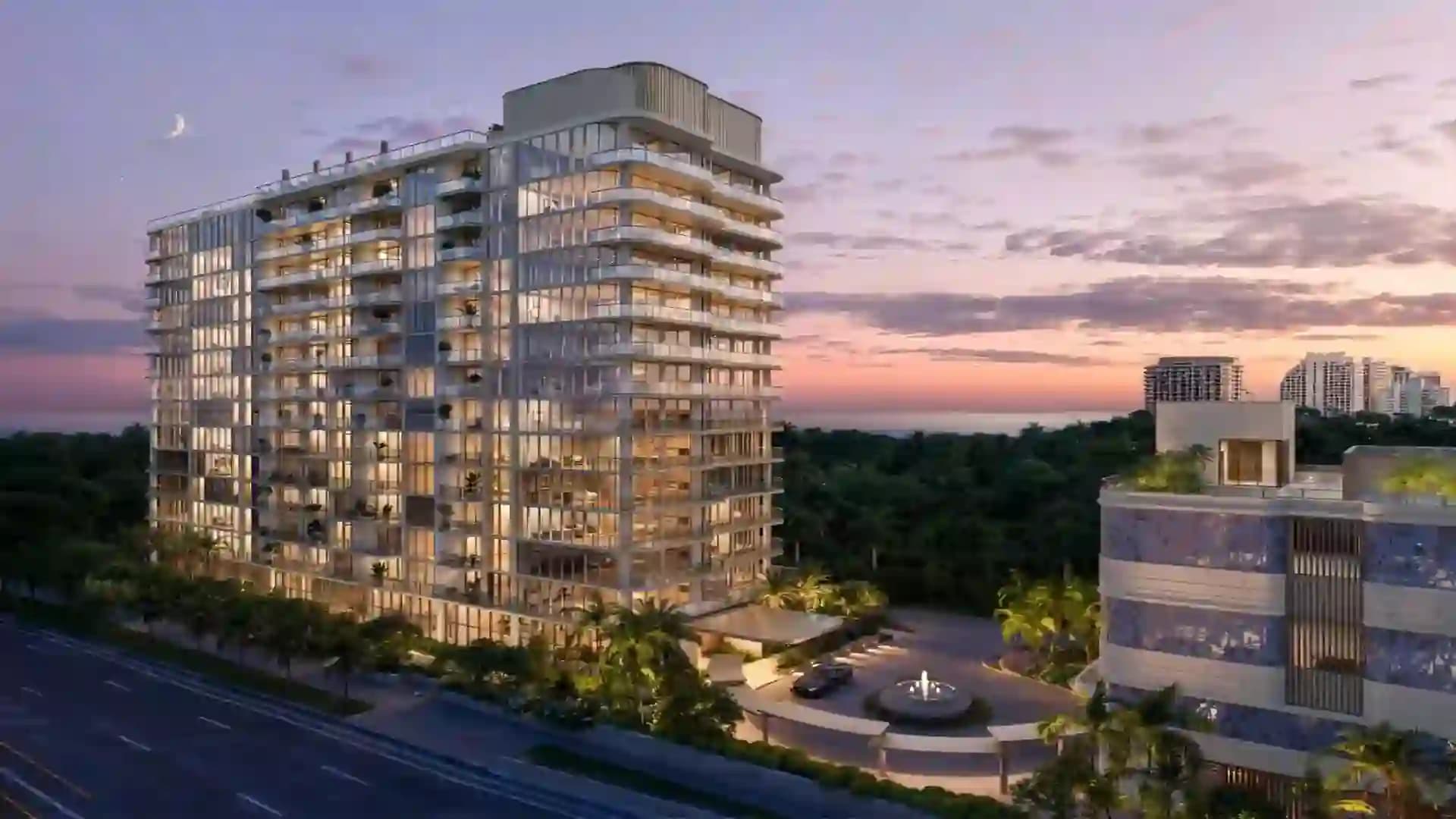 Exterior view of Sereno Fort Lauderdale, a luxury development in Fort Lauderdale