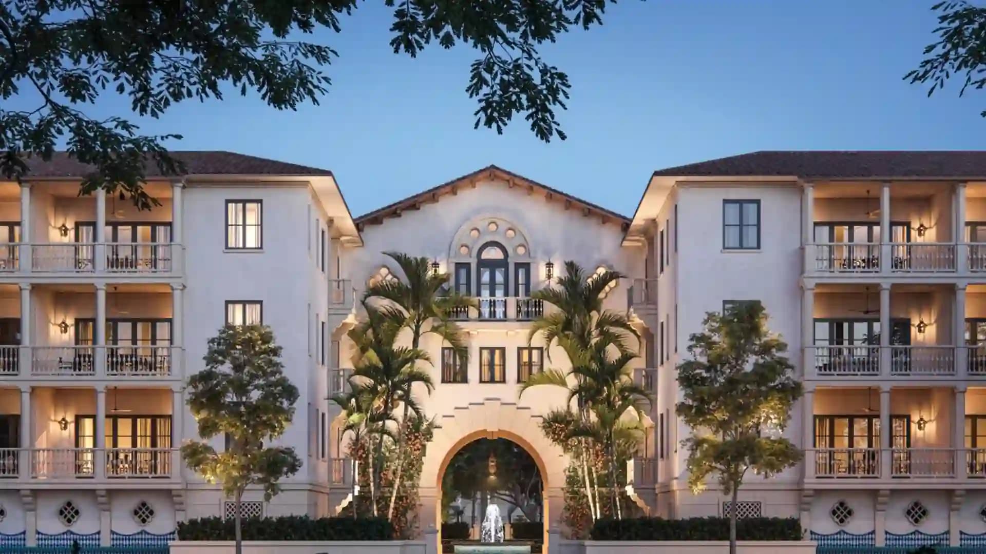 Exterior view of The Village At Coral Gables, a luxury development in Coral Gables