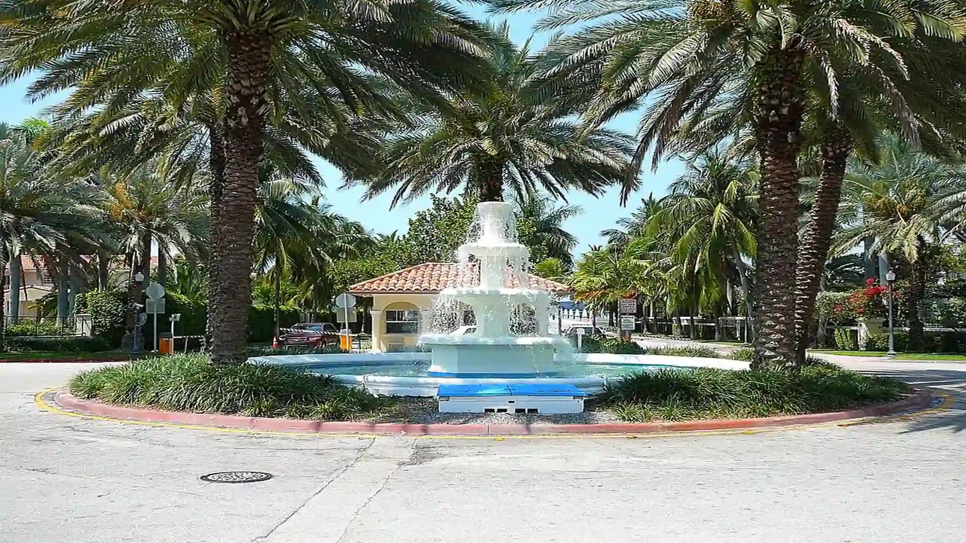 Scenic view of the Palm & Hibiscus Islands neighborhood